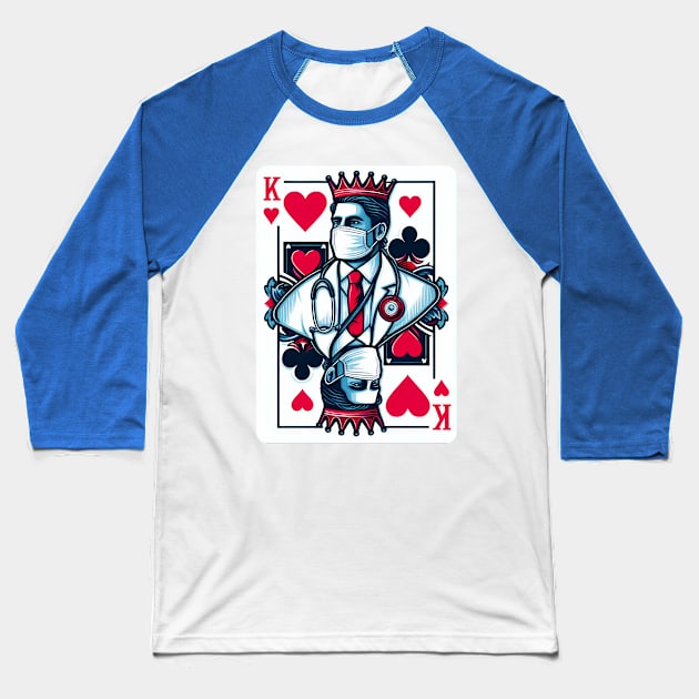 Doctor Playing Card Baseball T-Shirt by Dmytro